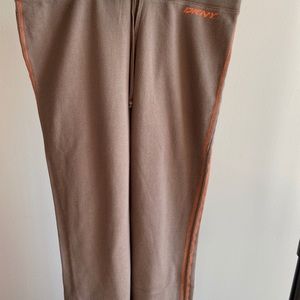 DKNY Khaki Grey with Orange Trim sweatpants